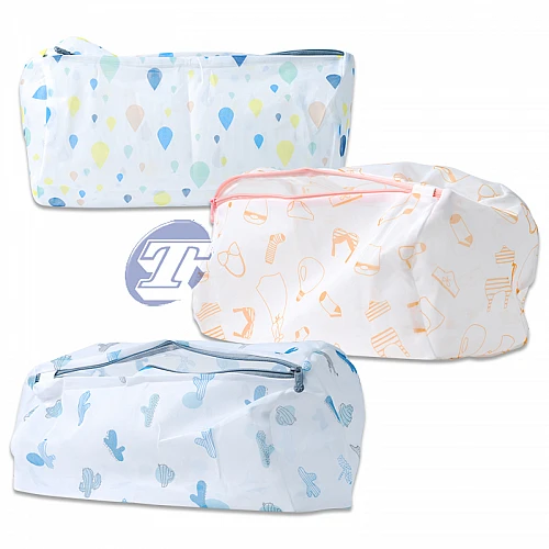 9175-印花細網圓柱洗衣袋22*33(T20051804)-1